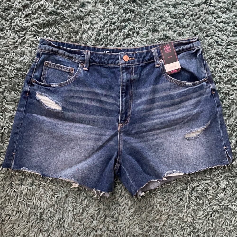 Distressed High Waist Shorts NWT
